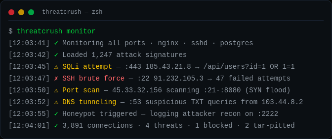 ThreatCrush CLI